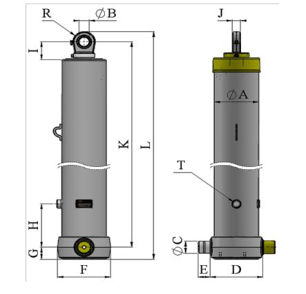 Гидроцилиндр ГЦ-Ф 135-4-4280-110-C1365